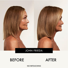 Lifestyle scene with John Frieda ULTRAfiller+ Thickening Shampoo in bathroom