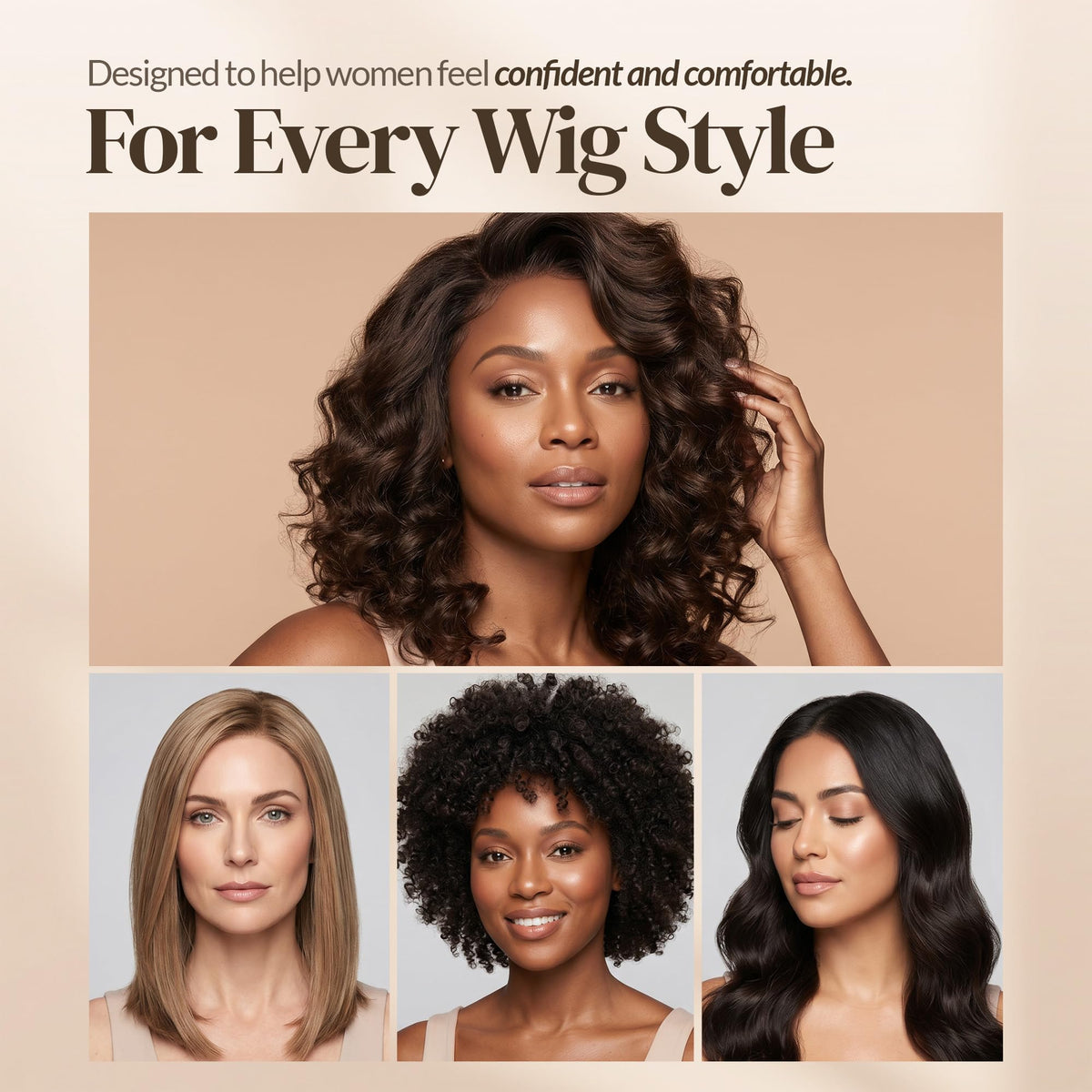 Lifestyle scene with MILANO COLLECTION Wigrip Lace Wig Band in use