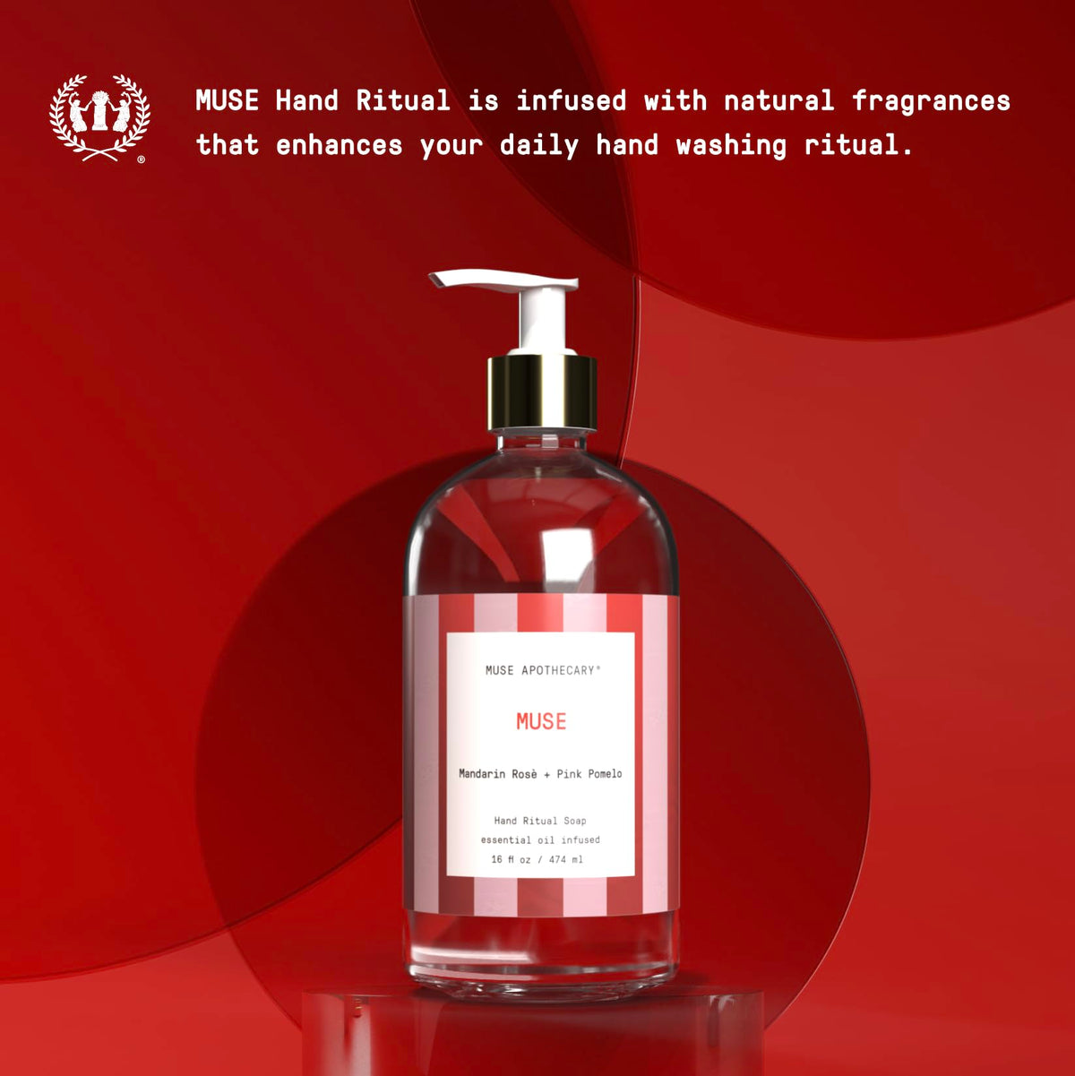 Lifestyle scene with Muse Apothecary Hand Ritual in a bathroom setting
