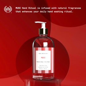 Lifestyle scene with Muse Apothecary Hand Ritual in a bathroom setting