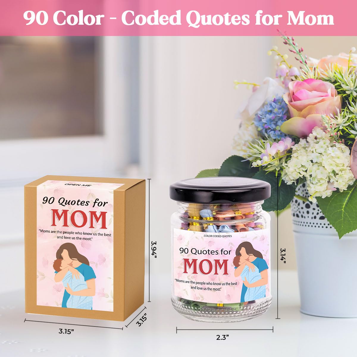 Lifestyle scene with Musemory Love Notes jar on a table