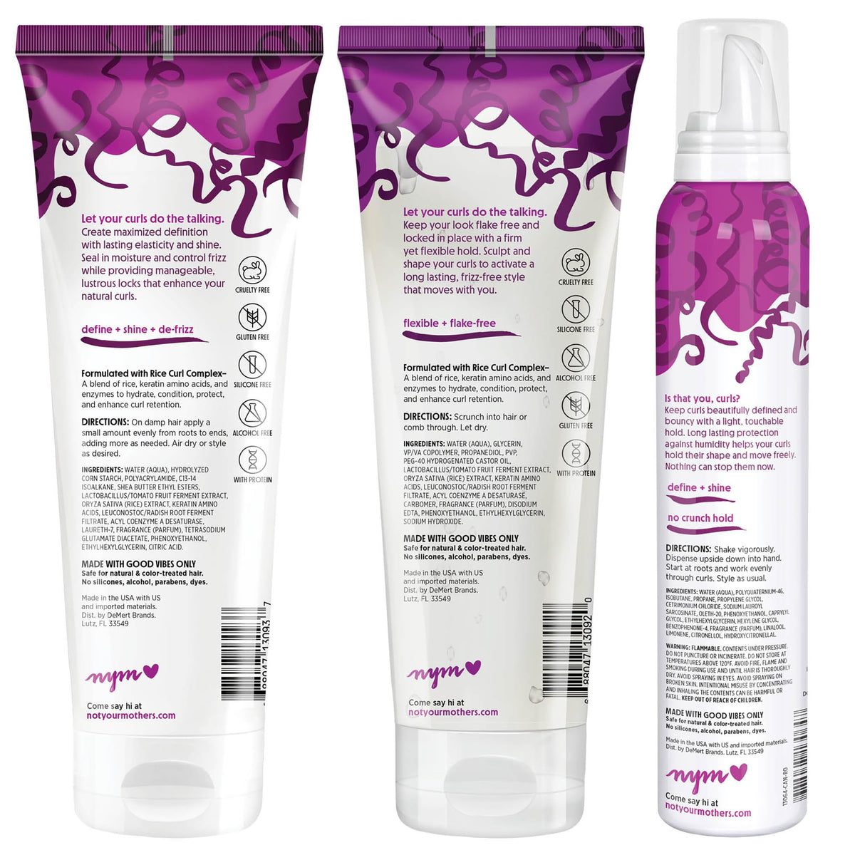 Lifestyle scene with Not Your Mother's Curl Talk products in use