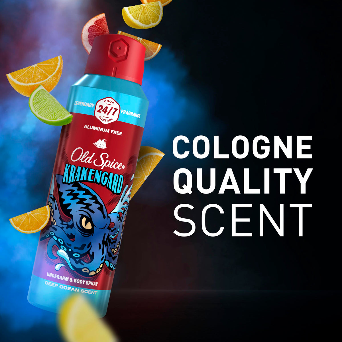 Lifestyle scene with Old Spice Krakengard Body Spray