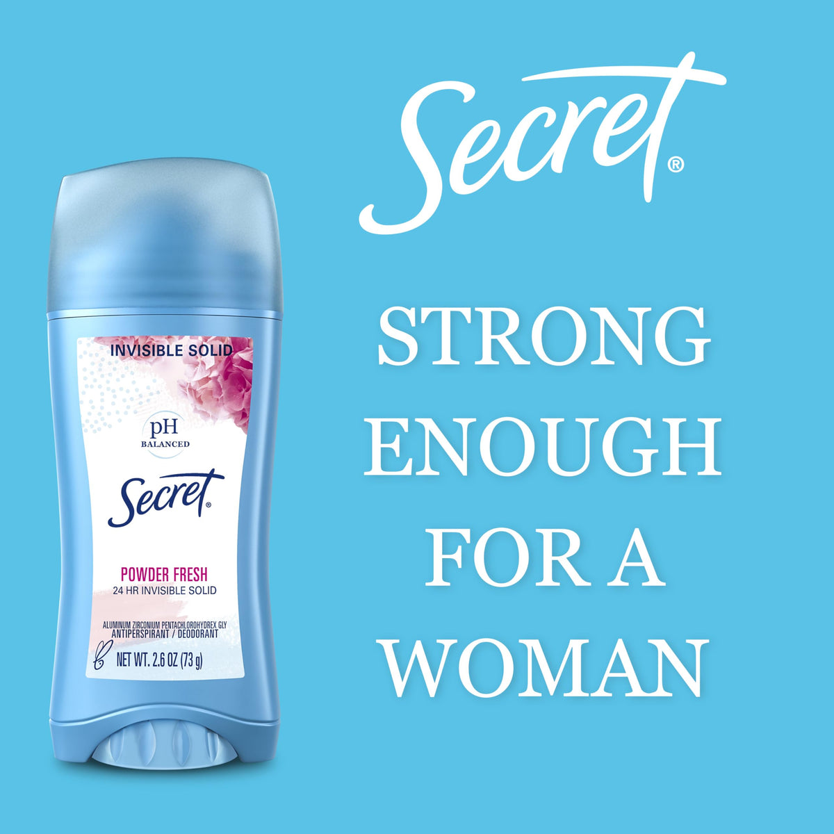 Lifestyle scene with Secret Antiperspirant Deodorant
