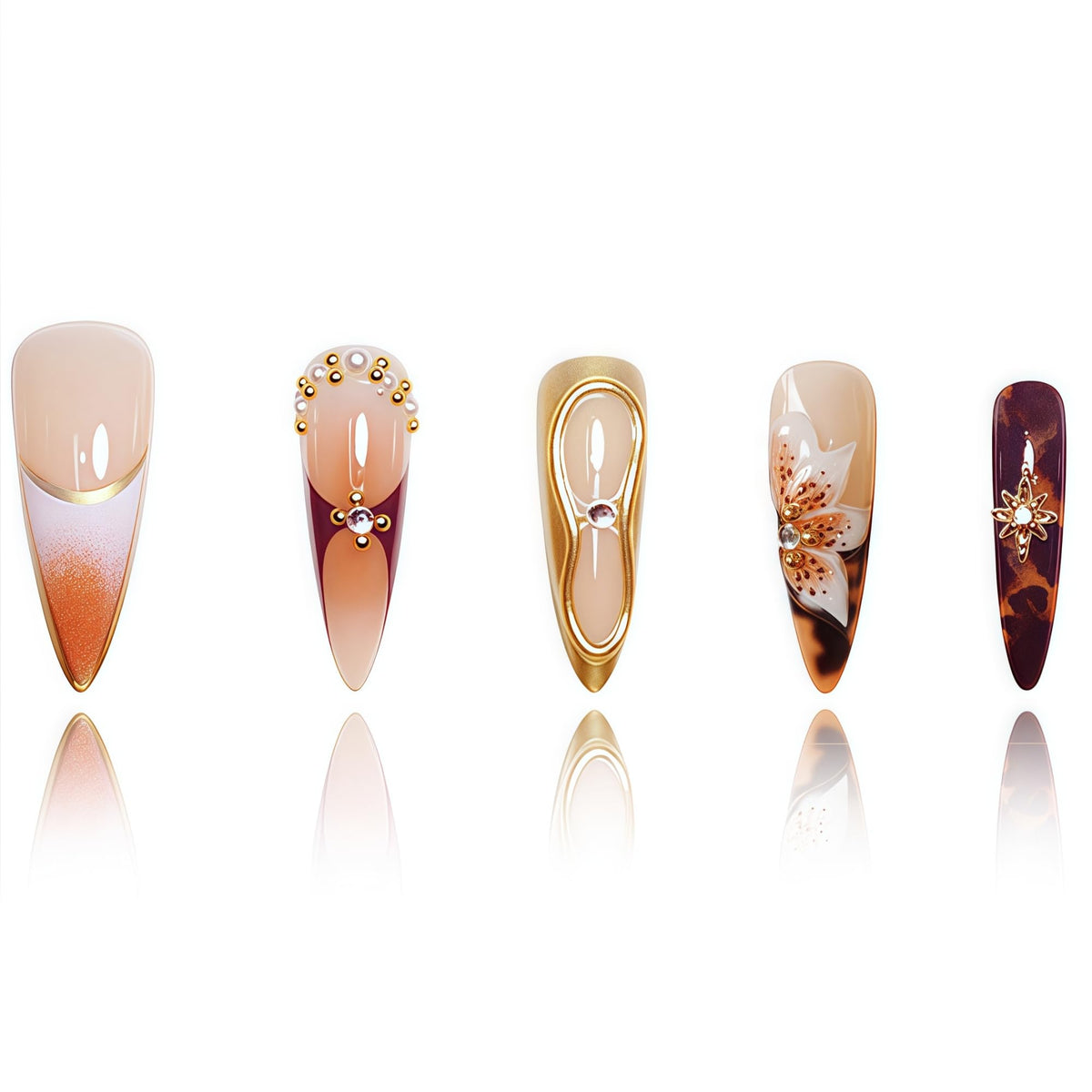 Lifestyle scene with SEENEEY Almond Press On Nails in use