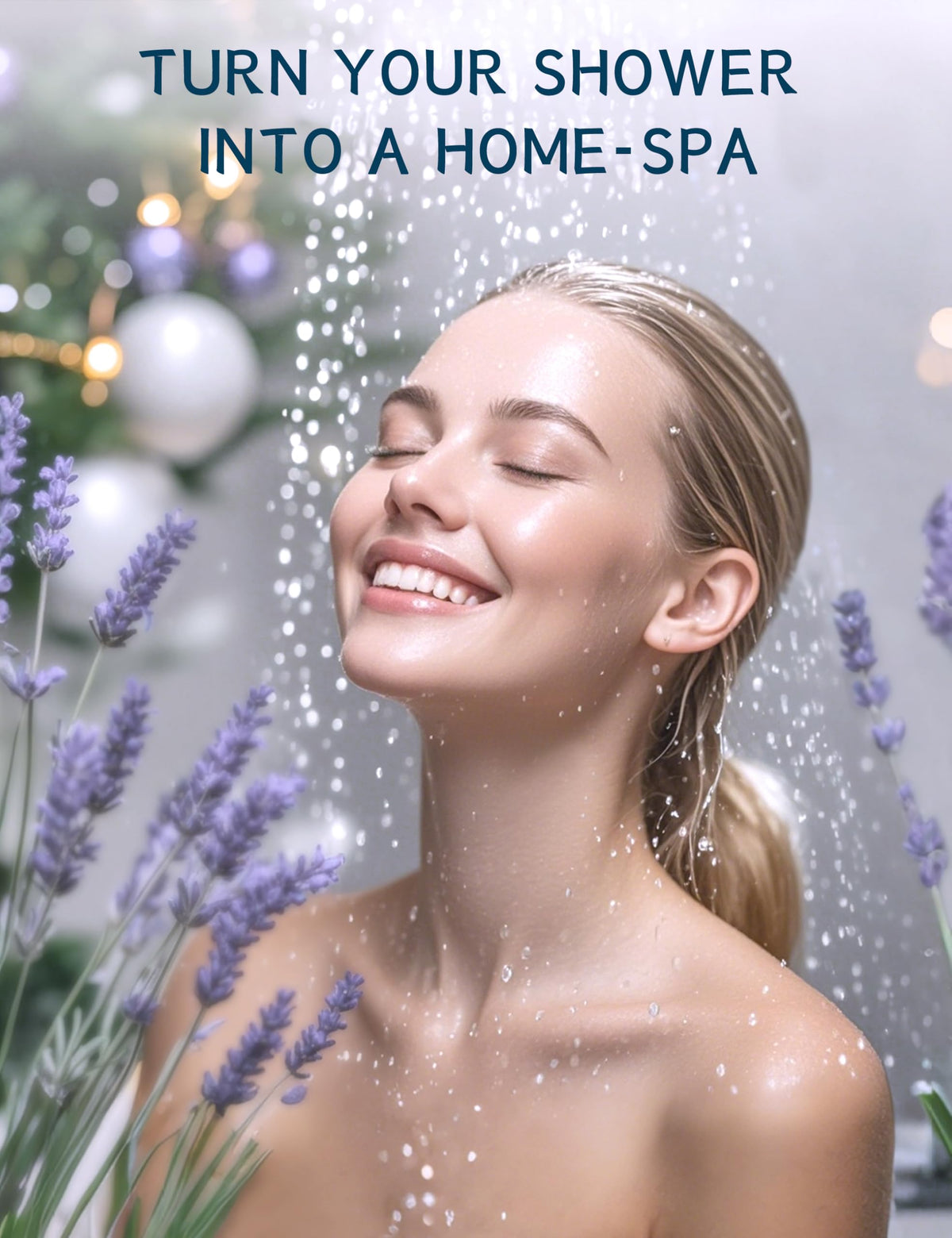 Lifestyle scene with SEONNIX Shower Steamer in a bathroom