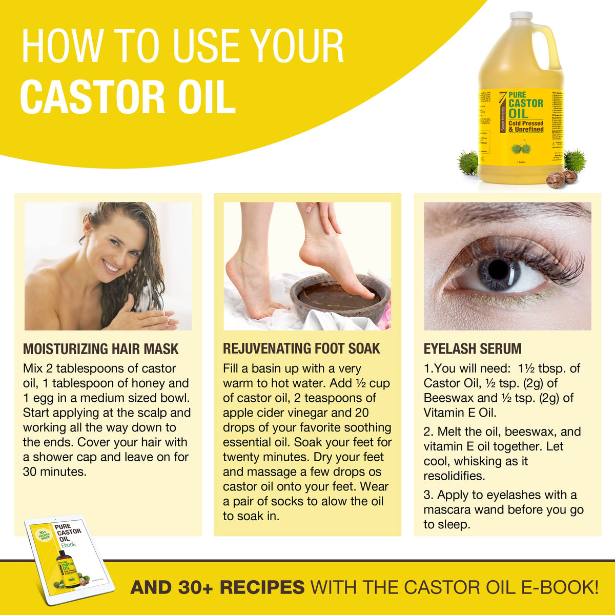 Lifestyle scene with Seven Minerals Castor Oil in a beauty setup