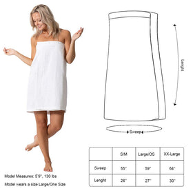 Lifestyle scene with Turkish Linen Waffle Spa Body Wrap in use