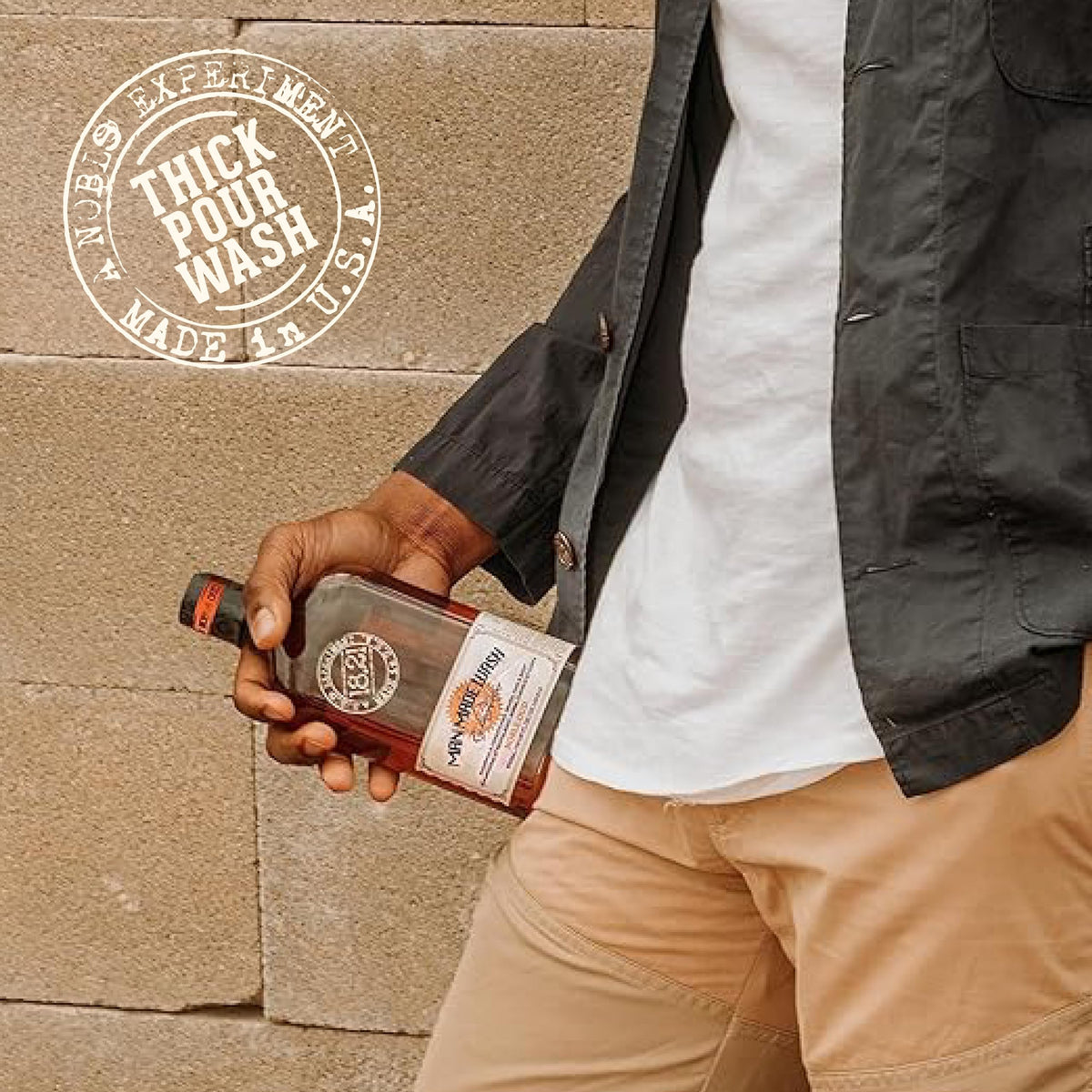 Lifestyle shot of 18.21 Man Made Noble Oud 3-in-1 Wash