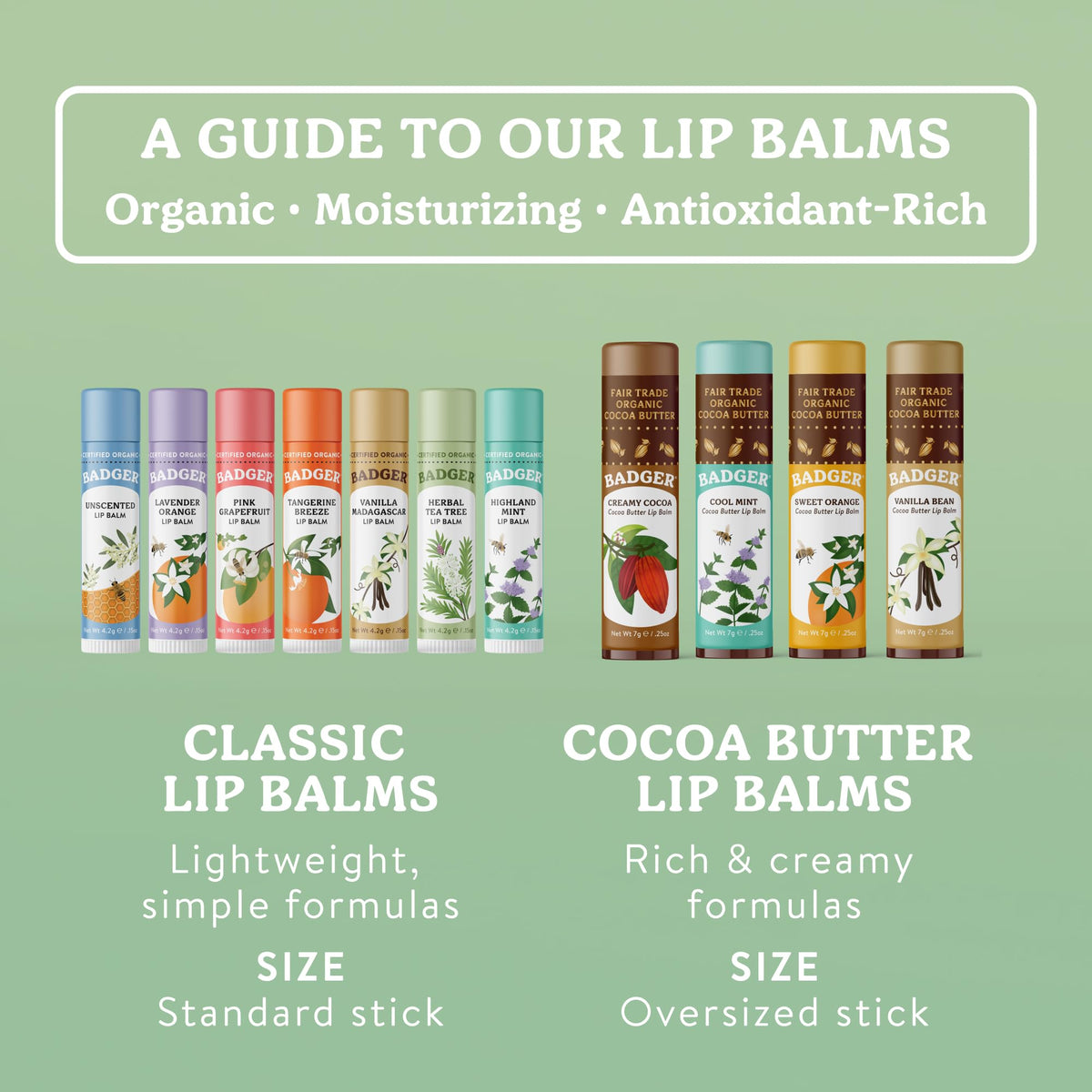 Lifestyle shot of Badger Tea Tree Lip Balm in use