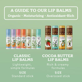 Lifestyle shot of Badger Tea Tree Lip Balm in use
