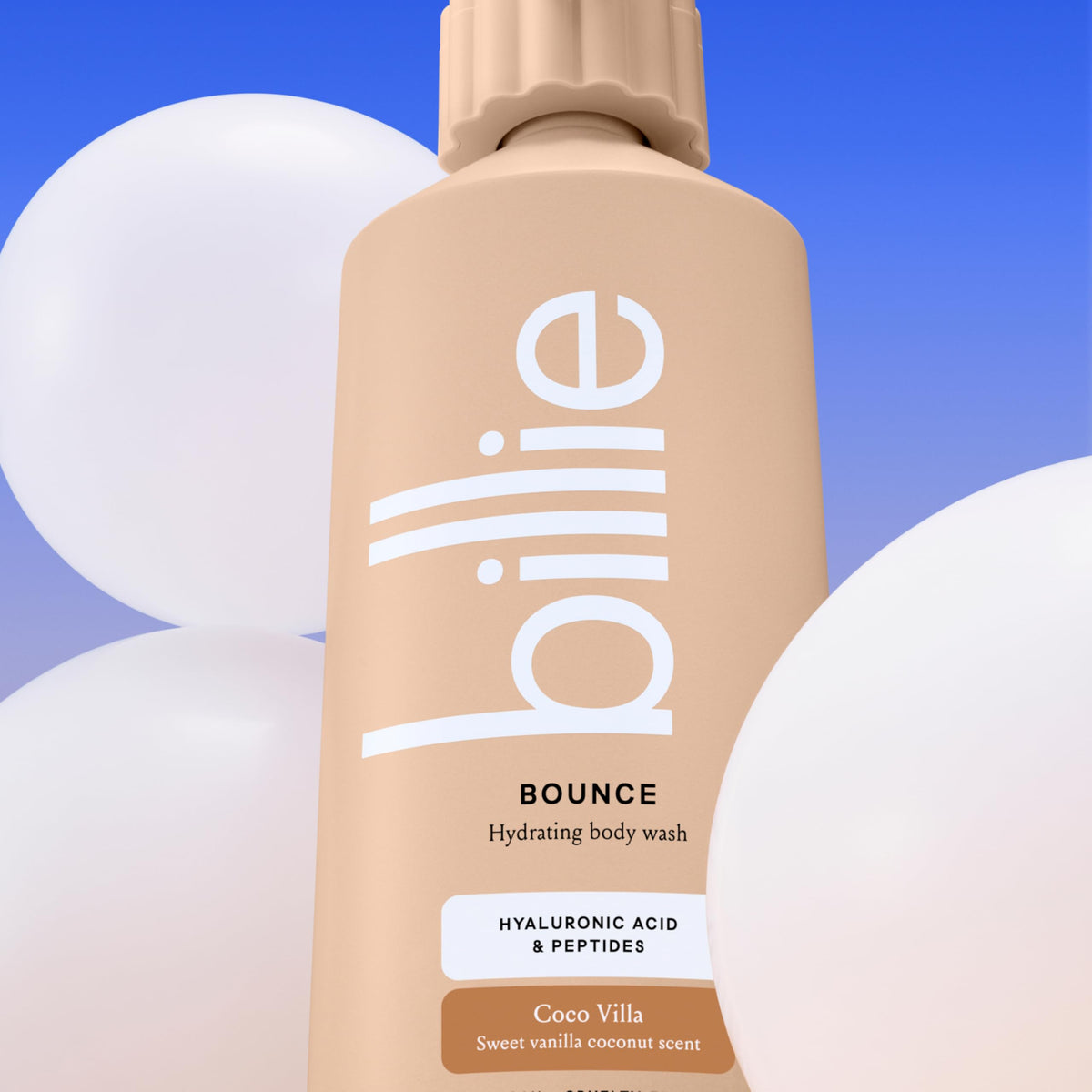 Lifestyle shot of Billie Bounce Body Wash in a bathroom setting