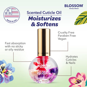 Lifestyle shot of Blossom Cuticle Oil on vanity