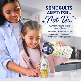 Lifestyle shot of Cleancult hand soap in a kitchen