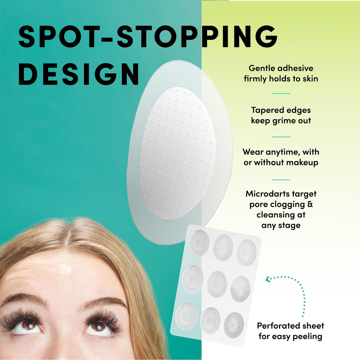 Lifestyle shot of Dots for Spots Pimple Patches in bathroom