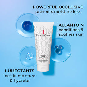 Lifestyle shot of Elizabeth Arden hand cream with flowers