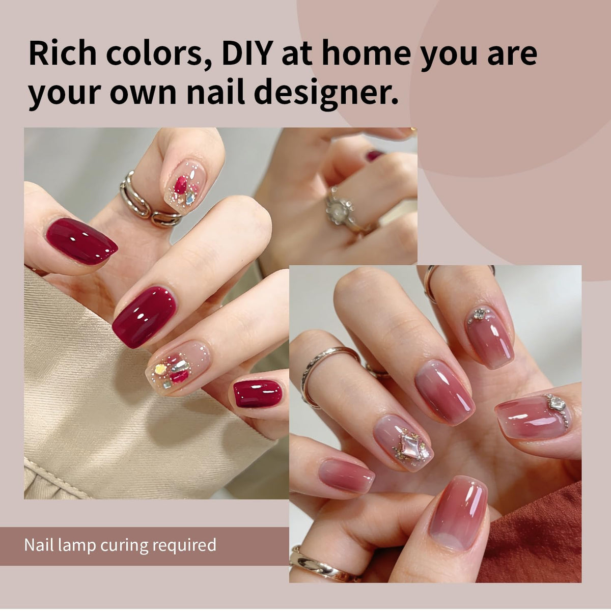 Lifestyle shot of JODSONE gel nail polish being applied