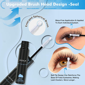 Lifestyle shot of KevKev Lash Cluster Glue Remover Kit on a vanity
