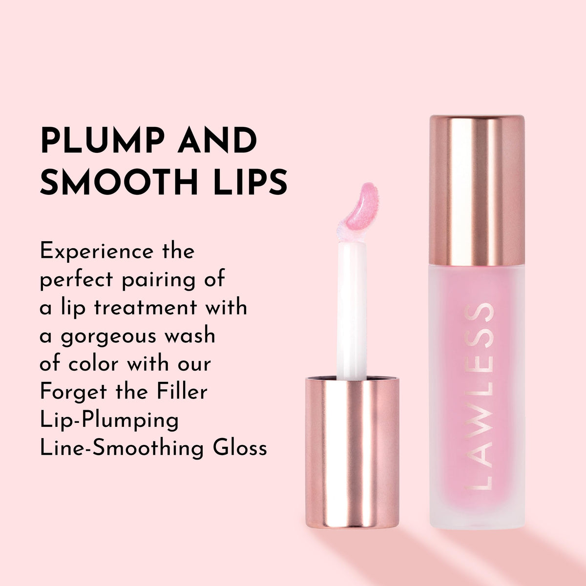Lifestyle shot of Lawless Lip Plumping Gloss in use