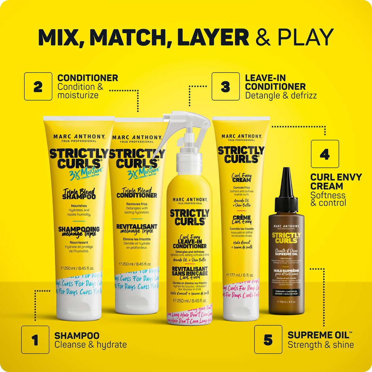 Lifestyle shot of Marc Anthony Curl Envy Cream in bathroom