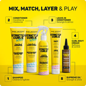 Lifestyle shot of Marc Anthony Curl Envy Cream in bathroom