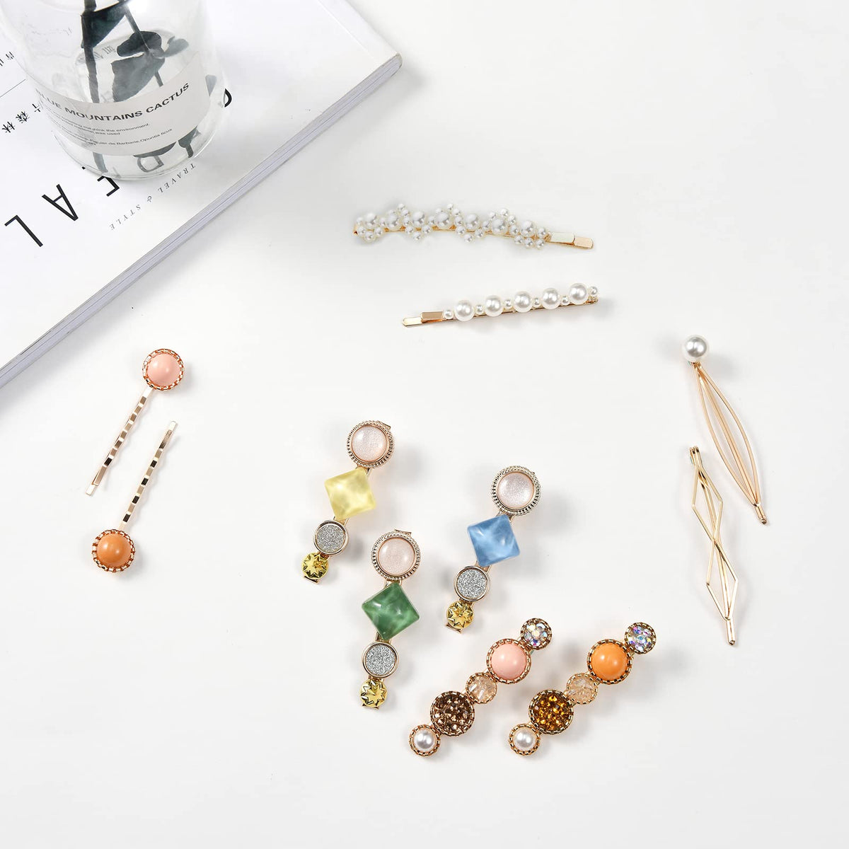 Lifestyle shot of Mehayi hair clips worn in a hairstyle