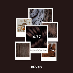 Lifestyle shot of model with PHYTO Phytocolor 4.77 hair color