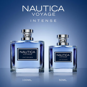 Lifestyle shot of Nautica Voyage Intense on a bathroom counter