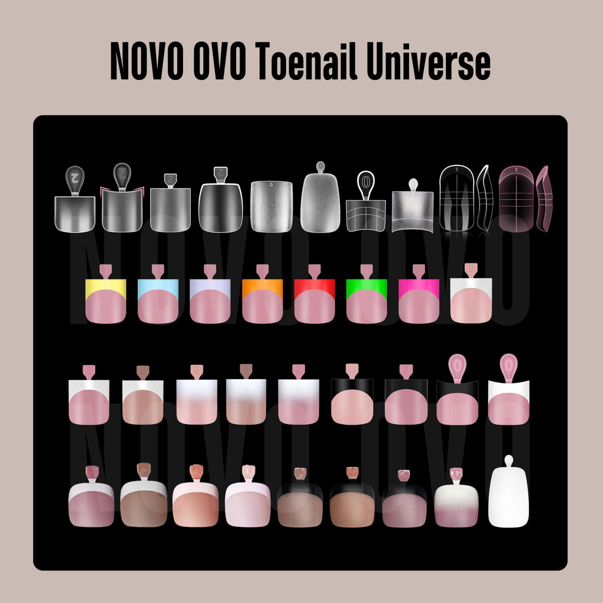 Lifestyle shot of NOVO OVO Black French Tip Toenails