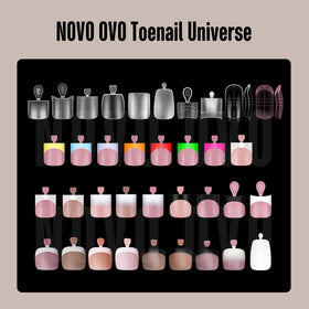 Lifestyle shot of NOVO OVO Black French Tip Toenails