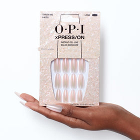 Lifestyle shot of OPI xPRESS/ON nails on hands