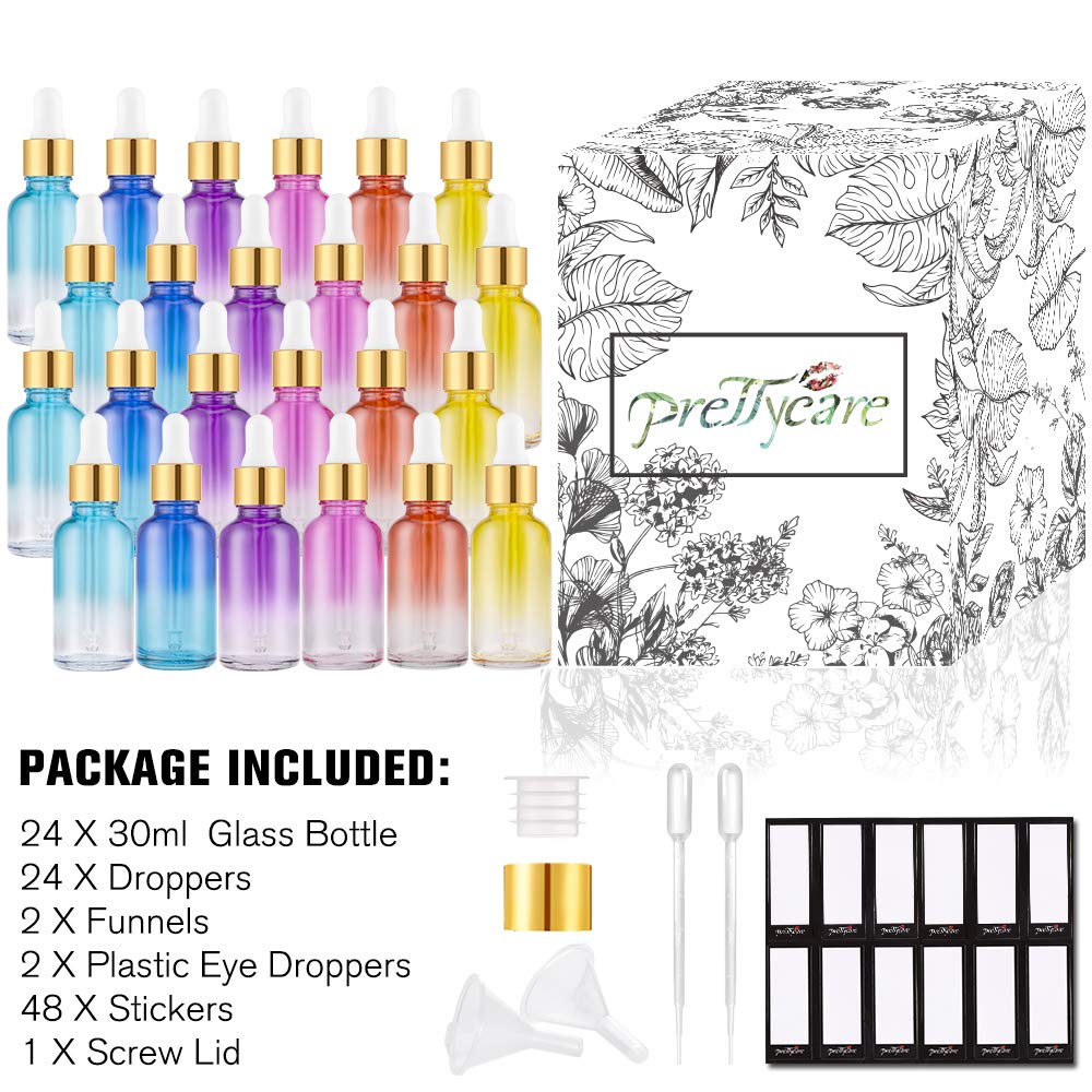 Lifestyle shot of PrettyCare dropper bottles in use