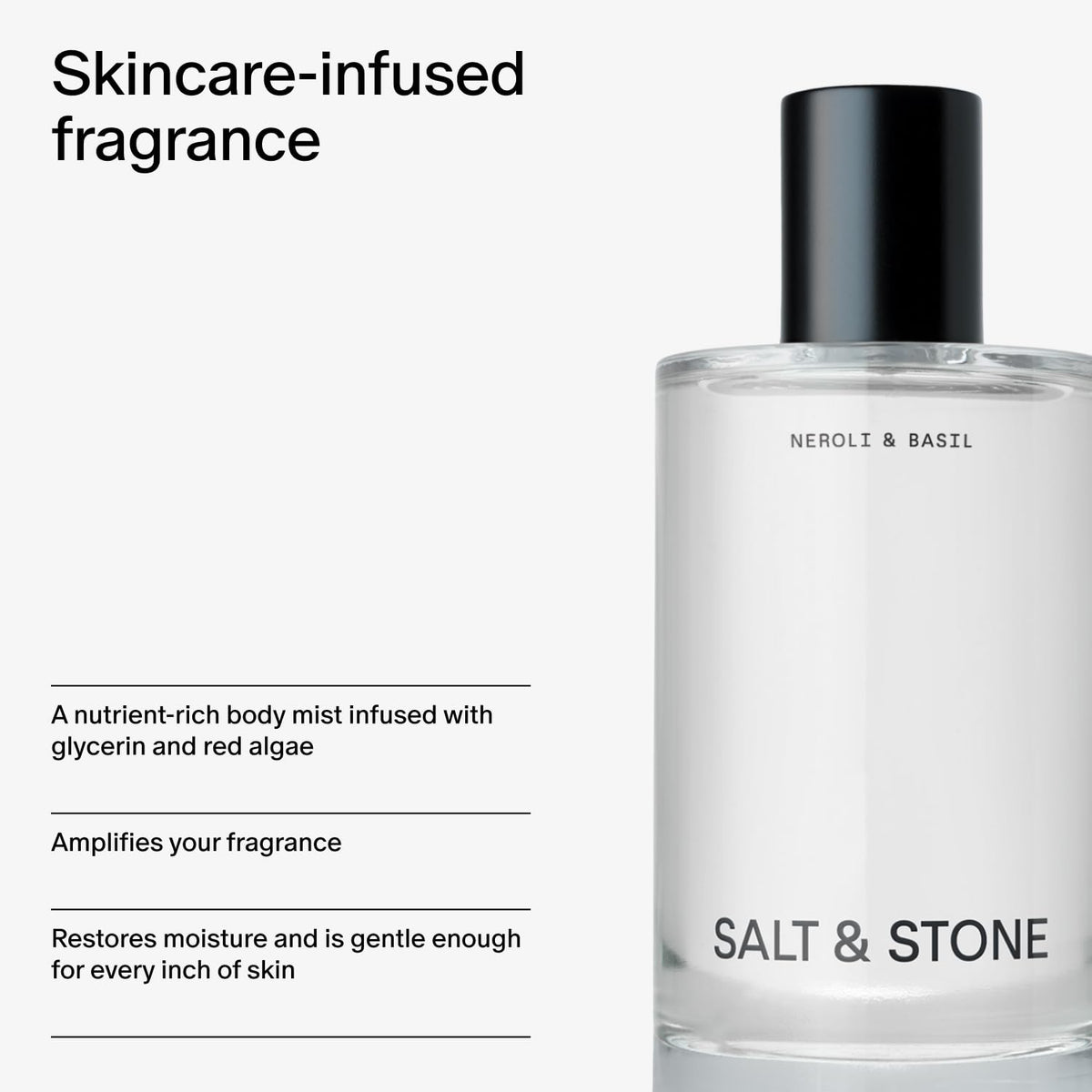 Lifestyle shot of Salt & Stone Hair & Body Mist in a bathroom setting