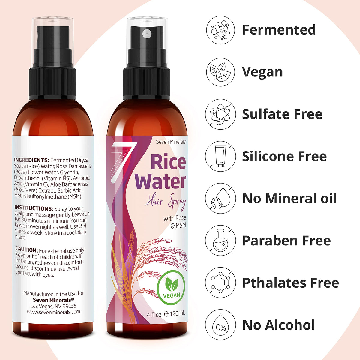 Lifestyle shot of Seven Minerals Rice Water Spray in use