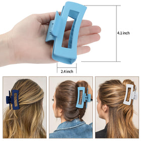 Lifestyle shot of Sisiaipu Large Hair Claw Clip holding thick hair