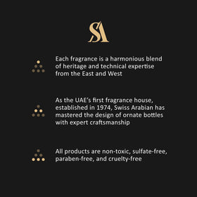 Lifestyle shot of Swiss Arabian Amaali in a luxurious setting