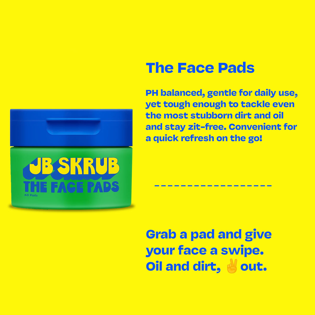 Lifestyle shot of teen using JB SKRUB Acne Face Wipes