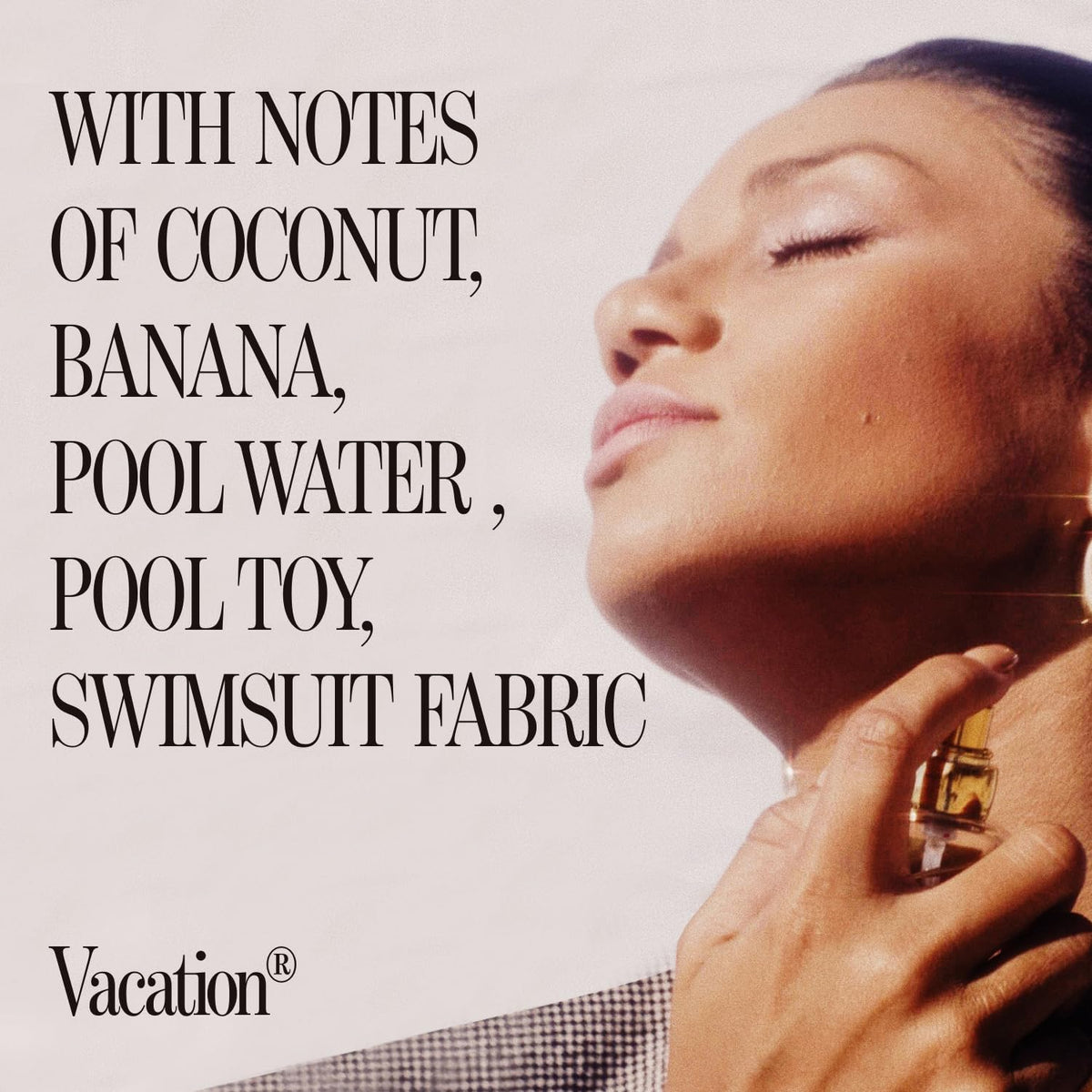 Lifestyle shot of VACATION Eau de Toilette at the poolside