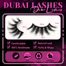 Lifestyle shot of Veleasha 5D Faux Mink False Eyelashes Dubai on a model