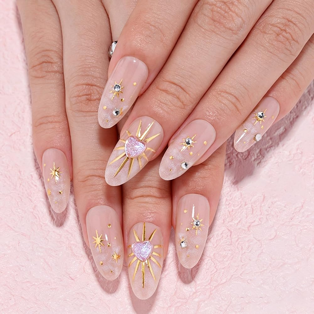 Lifestyle shot of XZMeiLun press on nails worn during daily activities