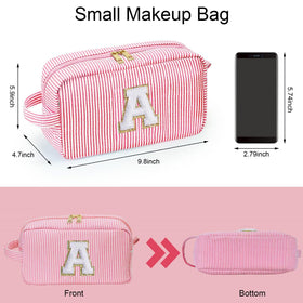 Lifestyle shot of YOOLIFE Initial Makeup Bag in use