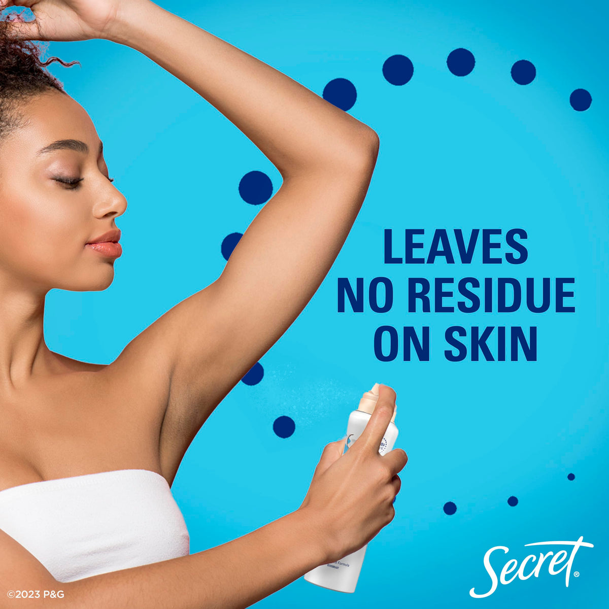 Lifestyle shot using Secret Dry Spray Deodorant