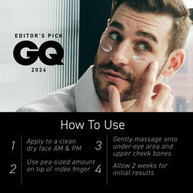 Lifestyle shot with Brickell Men's Under Eye Cream