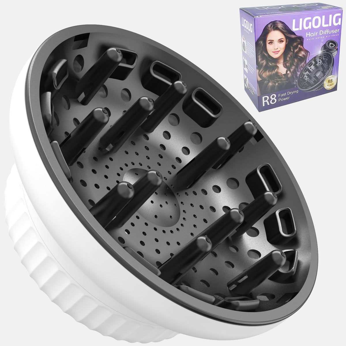 LIGOLIG Hair Diffuser Attachment front view