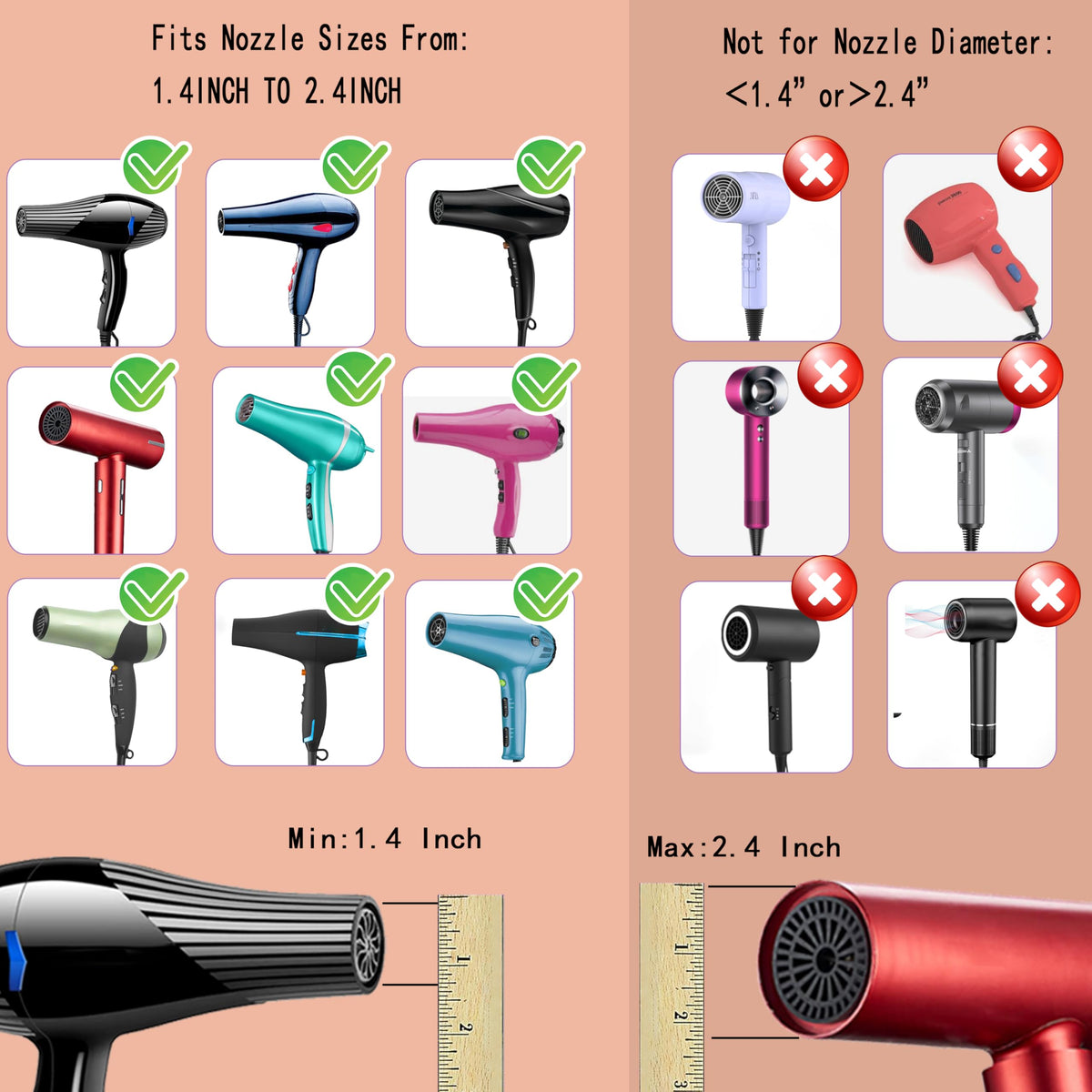 LIGOLIG Hair Diffuser Attachment in a travel bag