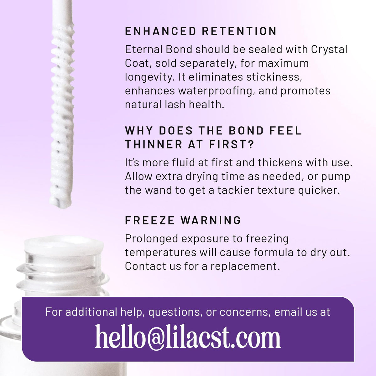Lilac St. Eternal Bond Lash Glue application process