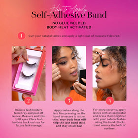 Lilly Lashes 3D Self Adhesive Eyelashes applied