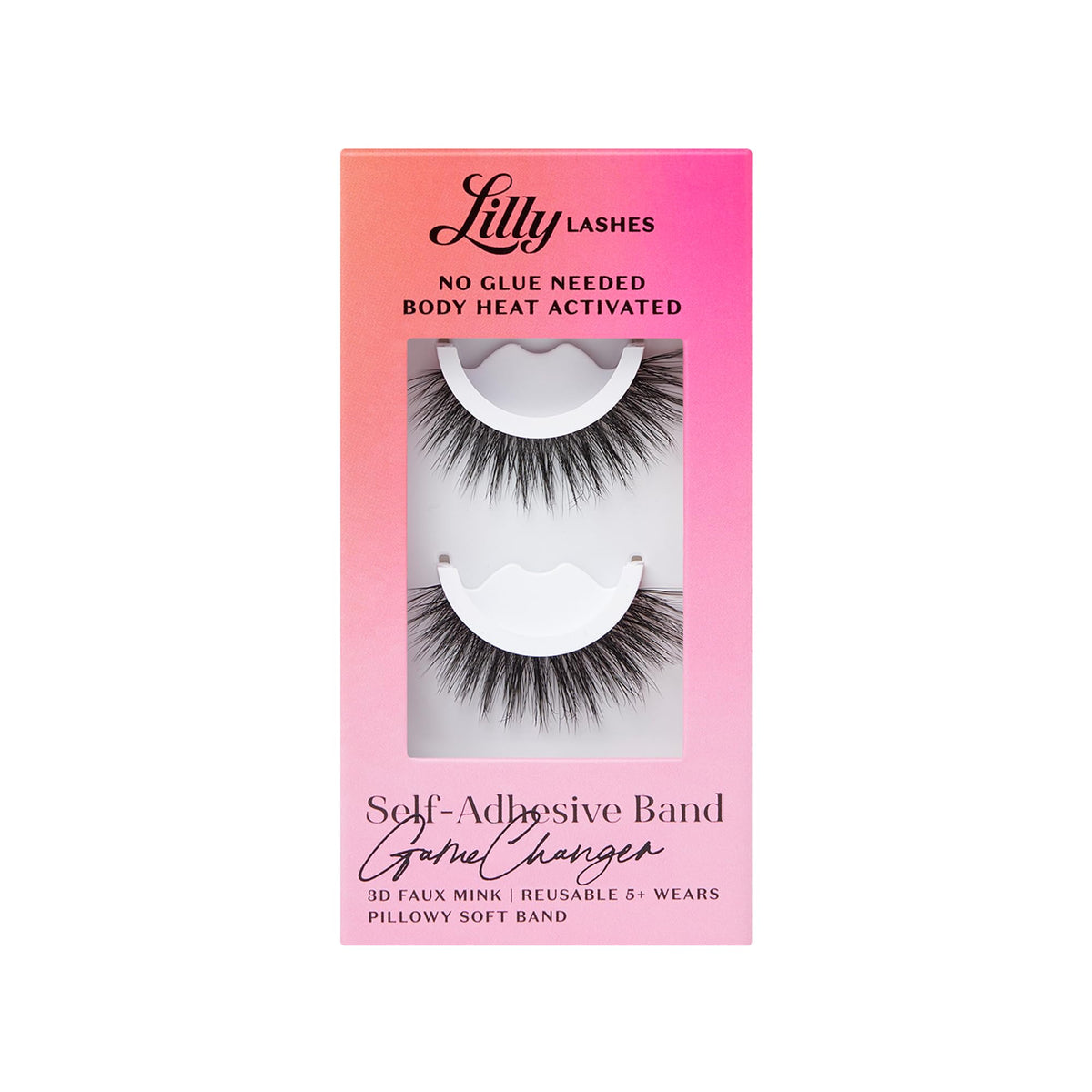 Lilly Lashes 3D Self Adhesive Eyelashes front view in packaging