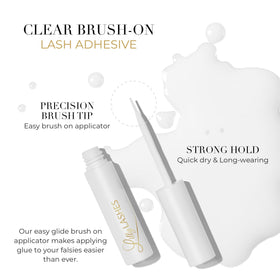 Lilly Lashes Clear Eyelash Glue brush applicator close-up