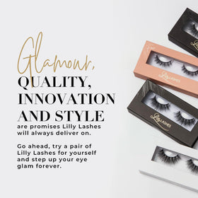Lilly Lashes Clear Eyelash Glue with beauty tools